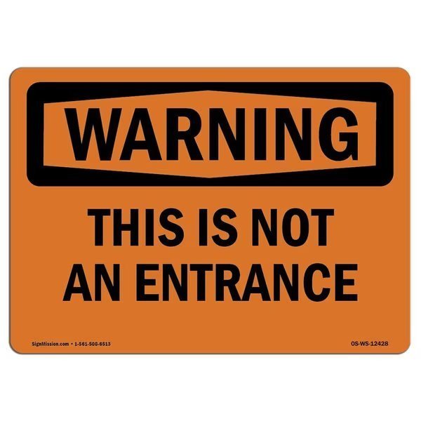 Safety Sign, OSHA WARNING, 3.5